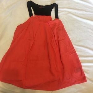 Orange and black tank top